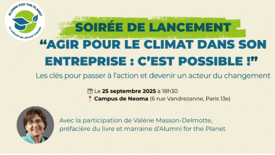 Soirée de lancement du premier ouvrage d'Alumni for the Planet